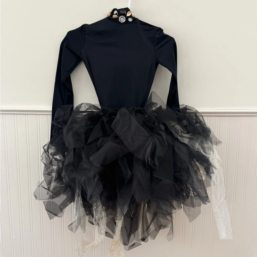 Balera Black leotard w/ Curtain Call Tulle tutu Kids Dance Costume size MC - Picture 2 of 10
